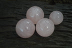Polished Rose Quartz Sphere-Balls x 4 From Madagascar - Toprock Gemstones and Minerals 