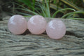Polished Rose Quartz Sphere-Balls x 4 From Madagascar - Toprock Gemstones and Minerals 