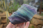 Polished On One Side Watermelon Fluorite Specimens x 6 From Uis, Namibia - Toprock Gemstones and Minerals 