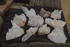 Natural Clear Quartz Clusters x 12 From Madagascar - Toprock Gemstones and Minerals 