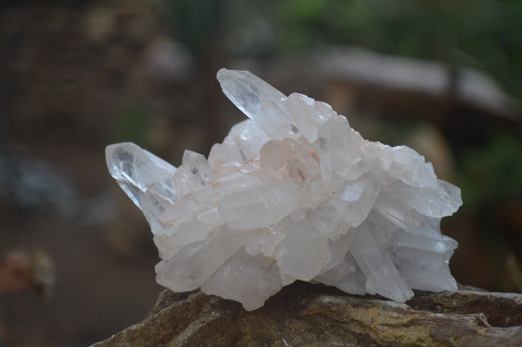 Natural Clear Quartz Clusters x 12 From Madagascar - Toprock Gemstones and Minerals 