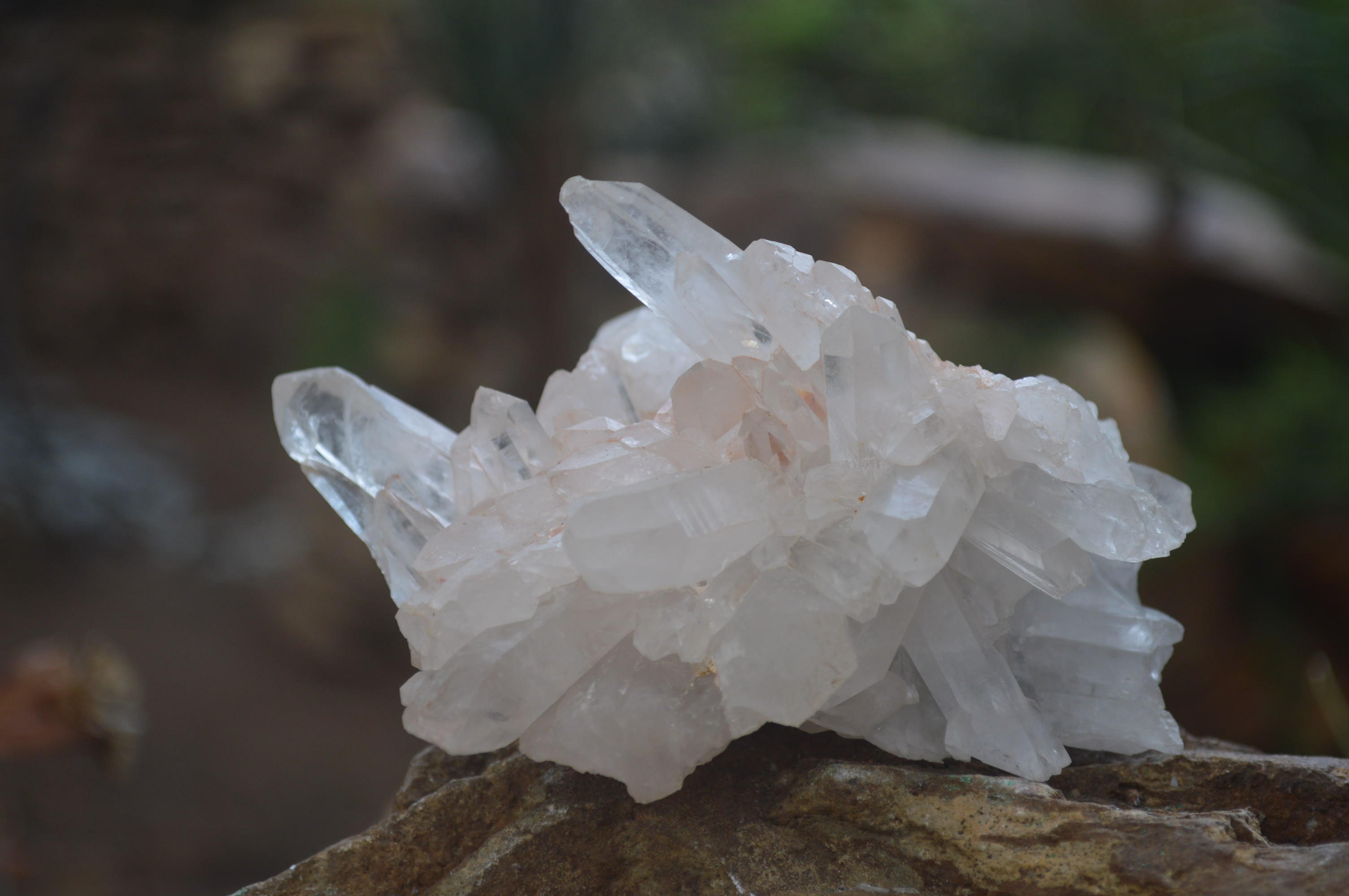Natural Clear Quartz Clusters x 12 From Madagascar - Toprock Gemstones and Minerals 