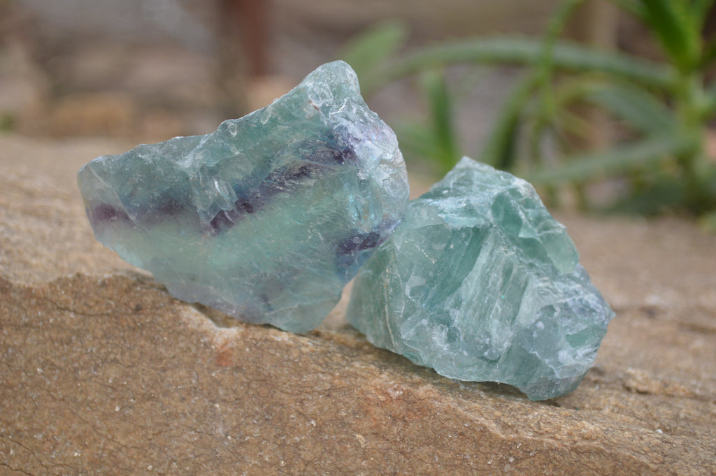 Natural Watermelon Fluorite Cobbed Specimens x 12 From Uis, Namibia - Toprock Gemstones and Minerals 