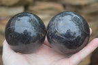 Polished Iolite Water Sapphire Sphere-Balls x 4 From Madagascar - Toprock Gemstones and Minerals 