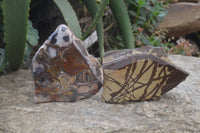 Polished On One Side Nguni Jasper Specimens x 2 From Prieska, South Africa - Toprock Gemstones and Minerals 