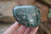 Polished Rare Emerald Mica In Matrix Standing Free Forms x 3 From Mutoko, Zimbabwe - Toprock Gemstones and Minerals 