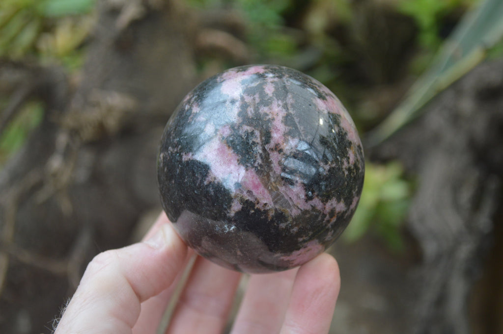 Polished Rhodonite Sphere-Balls x 3 From Ambindavato, Madagascar - Toprock Gemstones and Minerals 