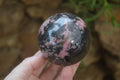 Polished Rhodonite Sphere-Balls x 3 From Ambindavato, Madagascar - Toprock Gemstones and Minerals 