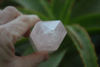 Polished Rose Quartz Point-Prisms x 3 From Madagascar - Toprock Gemstones and Minerals 