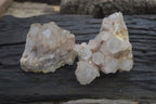 Natural Smokey Phantom Quartz Clusters x 2 From Luena, Congo - Toprock Gemstones and Minerals 