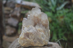 Natural Smokey Phantom Quartz Clusters x 2 From Luena, Congo - Toprock Gemstones and Minerals 