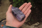 Polished Chevron Amethyst Points x 2 From Zambia - Toprock Gemstones and Minerals 