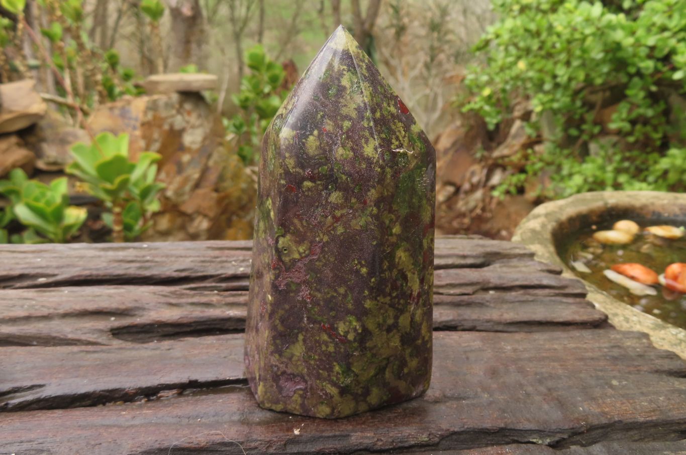Polished Dragons Blood Stone Points x 2 From Tshipise, South Africa - Toprock Gemstones and Minerals 