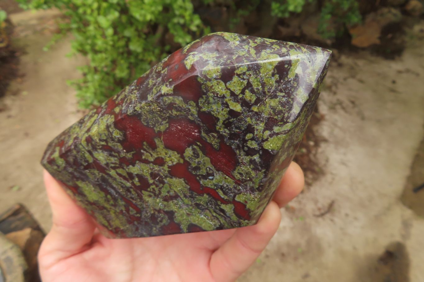 Polished Dragons Blood Stone Points x 2 From Tshipise, South Africa - Toprock Gemstones and Minerals 