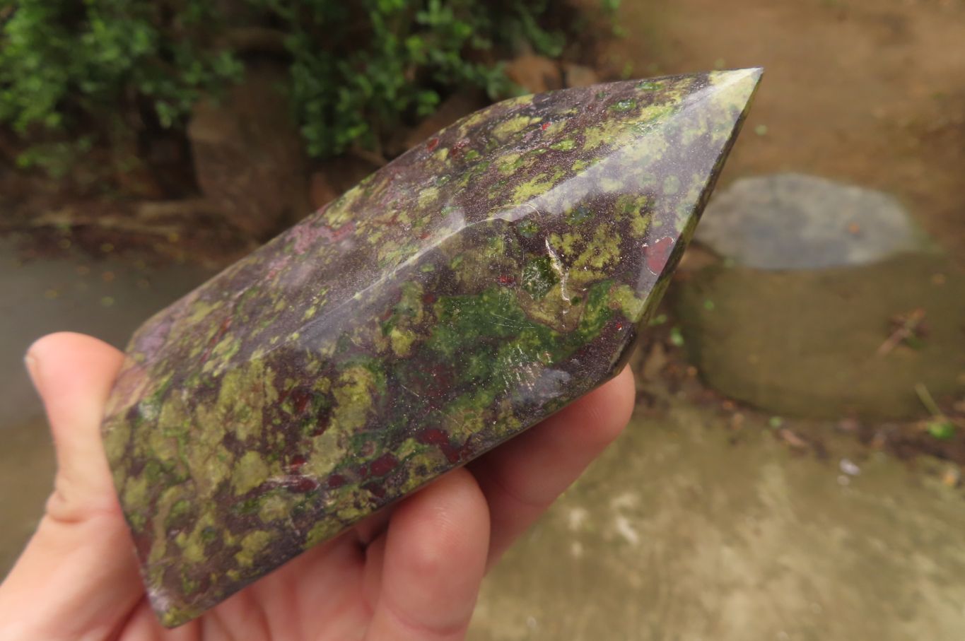 Polished Dragons Blood Stone Points x 2 From Tshipise, South Africa - Toprock Gemstones and Minerals 