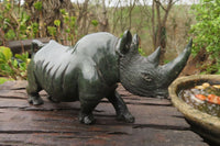 Polished Verdite Rhino Carving x 1 From Zimbabwe - Toprock Gemstones and Minerals 