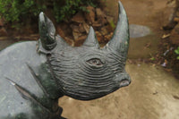 Polished Verdite Rhino Carving x 1 From Zimbabwe - Toprock Gemstones and Minerals 