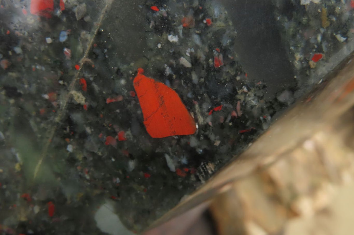 Polished Bloodstone Point x 1 From Swaziland - Toprock Gemstones and Minerals 
