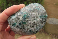 Polished Rare Emerald Mica In Matrix Standing Free Forms x 3 From Mutoko, Zimbabwe - Toprock Gemstones and Minerals 