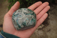 Polished Rare Emerald Mica In Matrix Standing Free Forms x 3 From Mutoko, Zimbabwe - Toprock Gemstones and Minerals 