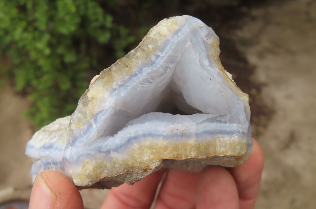 Natural Blue Lace Agate Geode Specimens x 10 From Nsanje, Malawi - Toprock Gemstones and Minerals 