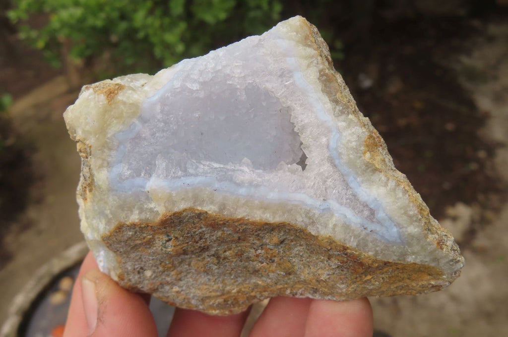 Natural Blue Lace Agate Geode Specimens x 10 From Nsanje, Malawi - Toprock Gemstones and Minerals 