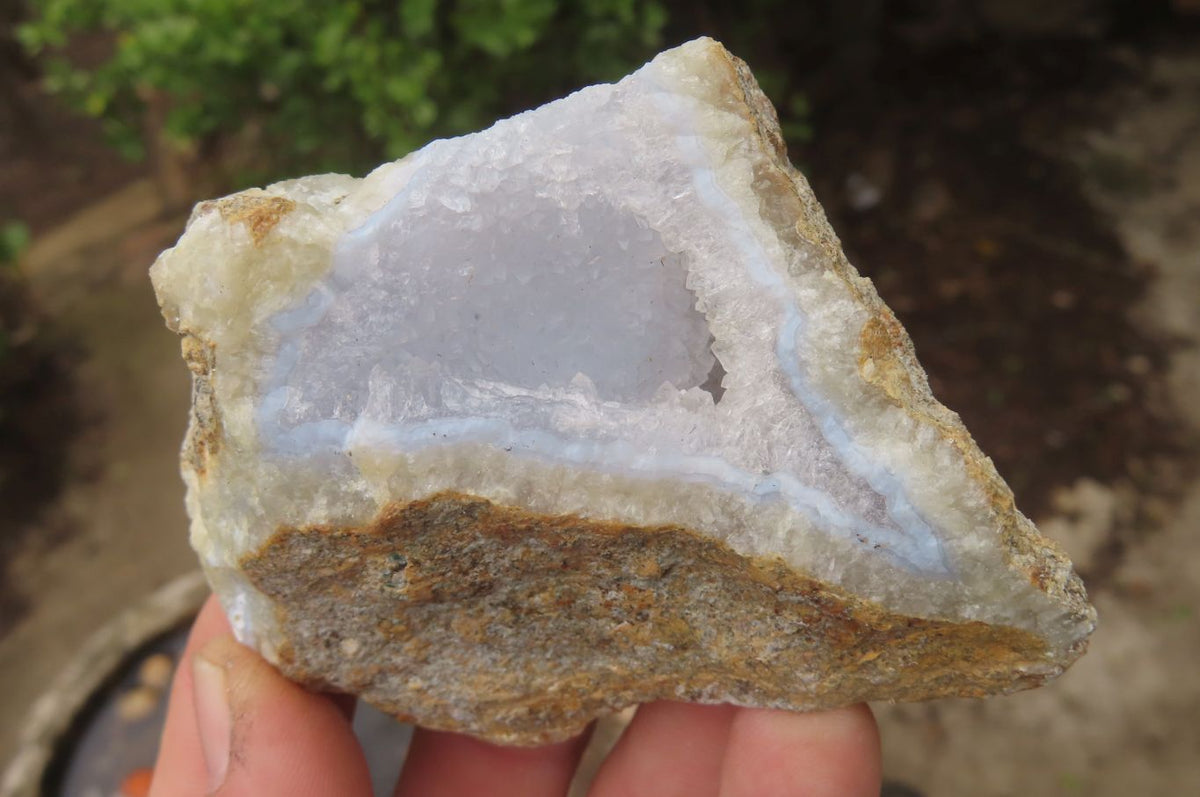 Natural Blue Lace Agate Geode Specimens x 10 From Nsanje, Malawi - Toprock Gemstones and Minerals 