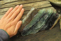 Polished Watermelon Fluorite Slices x 2 From Uis, Namibia - Toprock Gemstones and Minerals 