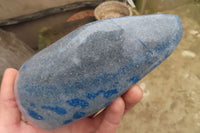 Polished Blue Spinel Spotted Quartz Standing Free Forms x 2 From Madagascar - Toprock Gemstones and Minerals 