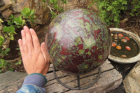 Polished Dragons Blood Stone Sphere x 1 From Tshipise, South Africa - Toprock Gemstones and Minerals 