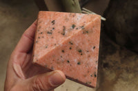 Polished Orange Calcite Pyramids With Biotite Spots x 2 From Madagascar