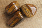 Polished Tiger's Eye Free Forms x 3 From Prieska, South Africa - Toprock Gemstones and Minerals 