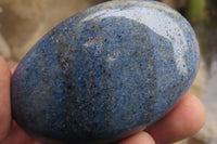 Polished Blue Lazulite Palm Stones x 12 From Madagascar - Toprock Gemstones and Minerals 