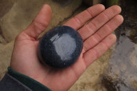 Polished Blue Lazulite Palm Stones x 12 From Madagascar - Toprock Gemstones and Minerals 