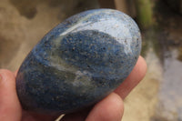 Polished Blue Lazulite Palm Stones x 12 From Madagascar - Toprock Gemstones and Minerals 