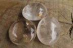 Polished Clear Rock Crystal Palm Stones x 24 From Madagascar - Toprock Gemstones and Minerals 