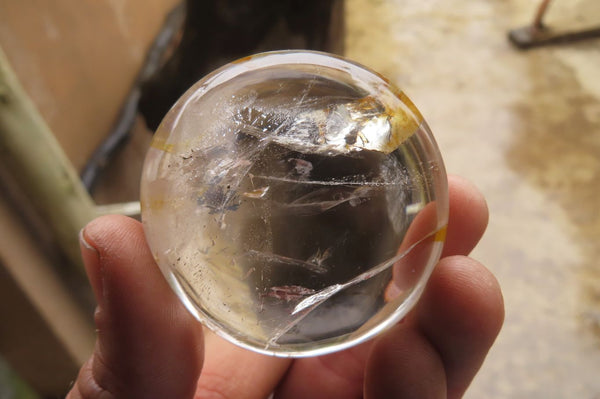 Polished Clear Rock Crystal Palm Stones x 24 From Madagascar - Toprock Gemstones and Minerals 