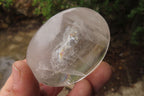 Polished Clear Rock Crystal Palm Stones x 24 From Madagascar - Toprock Gemstones and Minerals 