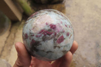 Polished Rubellite Pink Tourmaline Spheres x 2 From Ambatondrazaka, Madagascar - Toprock Gemstones and Minerals 