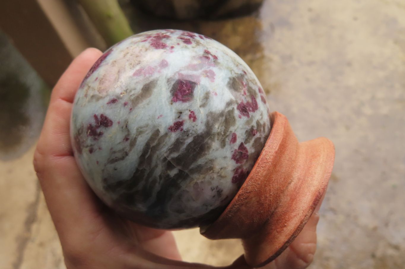 Polished Rubellite Pink Tourmaline Spheres x 2 From Ambatondrazaka, Madagascar - Toprock Gemstones and Minerals 