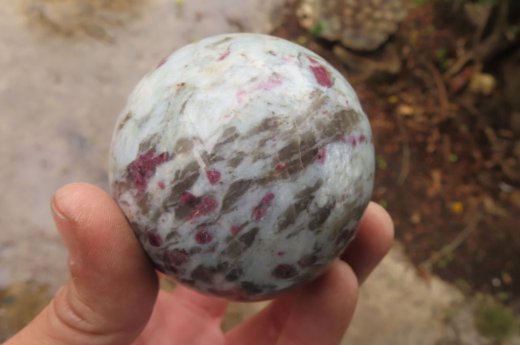Polished Rubellite Pink Tourmaline Spheres x 2 From Ambatondrazaka, Madagascar - Toprock Gemstones and Minerals 