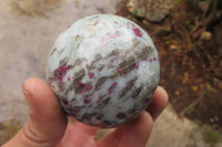 Polished Rubellite Pink Tourmaline Spheres x 2 From Ambatondrazaka, Madagascar - Toprock Gemstones and Minerals 