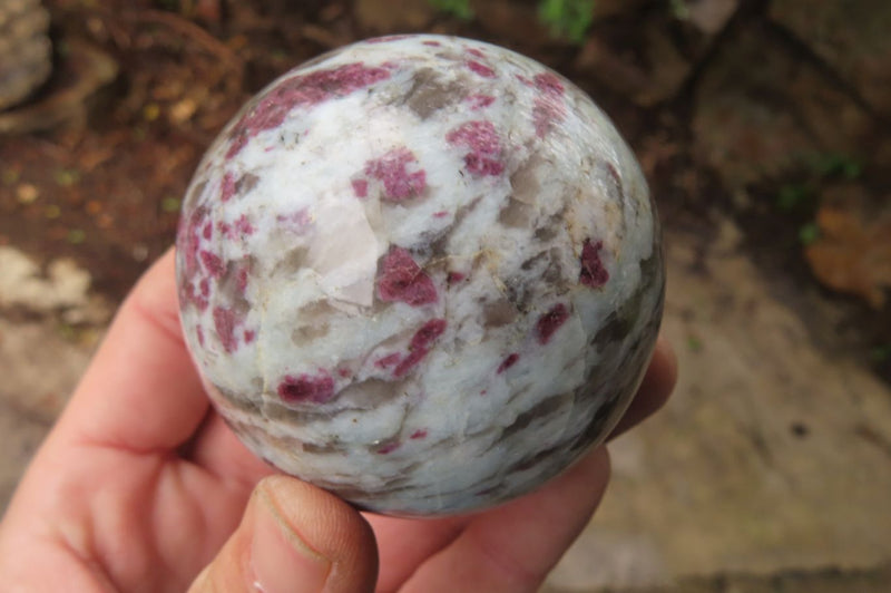 Polished Rubellite Pink Tourmaline Spheres x 2 From Ambatondrazaka, Madagascar - Toprock Gemstones and Minerals 