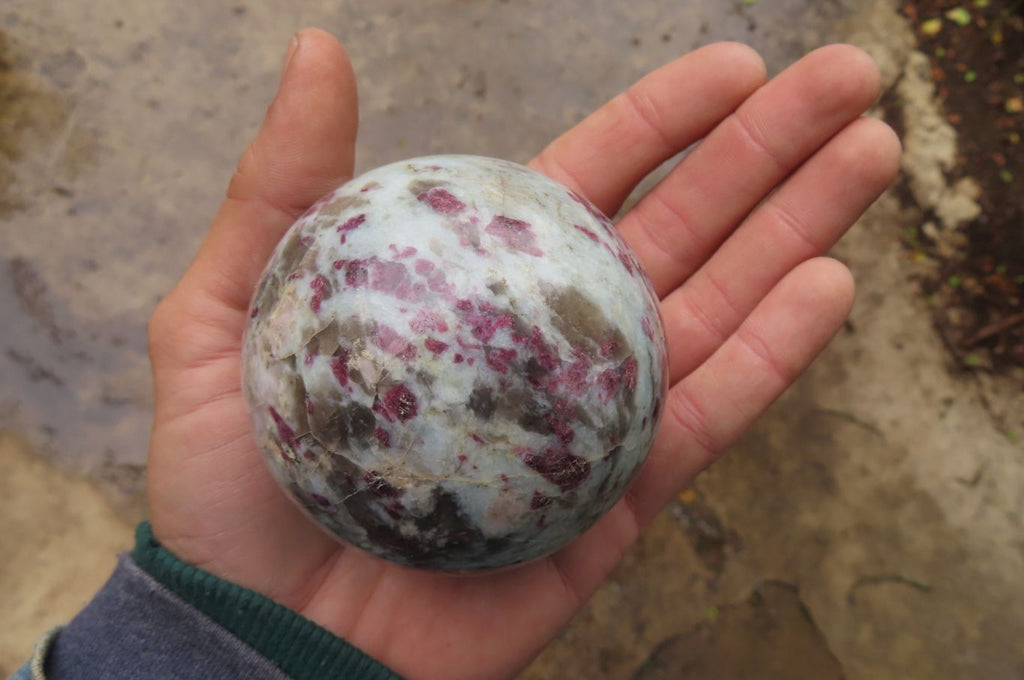 Polished Rubellite Pink Tourmaline Spheres x 2 From Ambatondrazaka, Madagascar - Toprock Gemstones and Minerals 