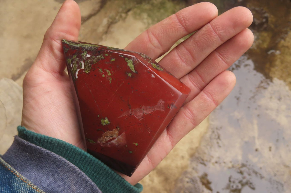 Polished Dragons Blood Stone Points x 4 From Tshipise, South Africa - Toprock Gemstones and Minerals 