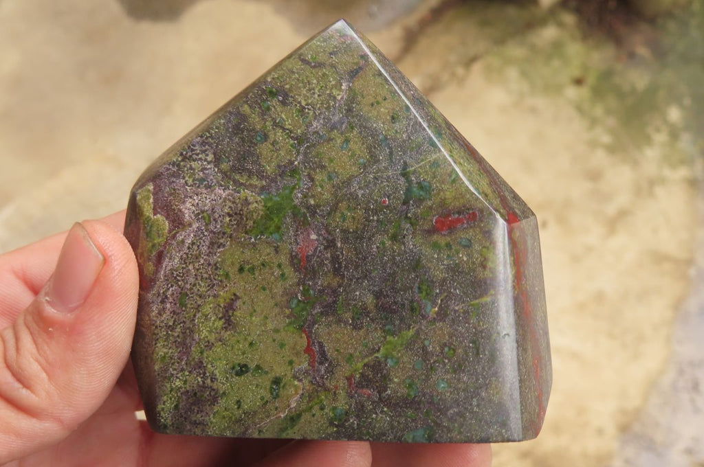 Polished Dragons Blood Stone Points x 4 From Tshipise, South Africa - Toprock Gemstones and Minerals 