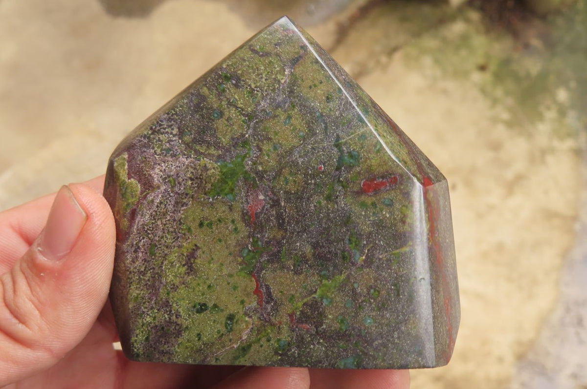 Polished Dragons Blood Stone Points x 4 From Tshipise, South Africa - Toprock Gemstones and Minerals 