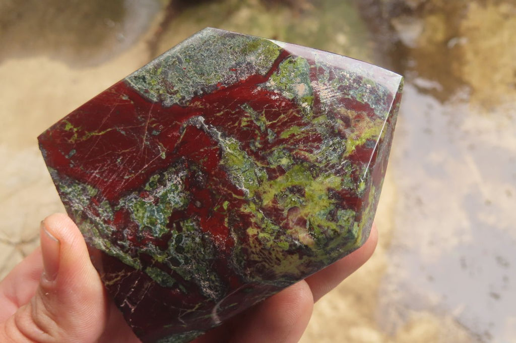 Polished Dragons Blood Stone Points x 4 From Tshipise, South Africa - Toprock Gemstones and Minerals 