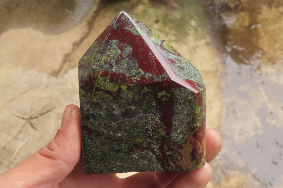 Polished Dragons Blood Stone Points x 4 From Tshipise, South Africa - Toprock Gemstones and Minerals 