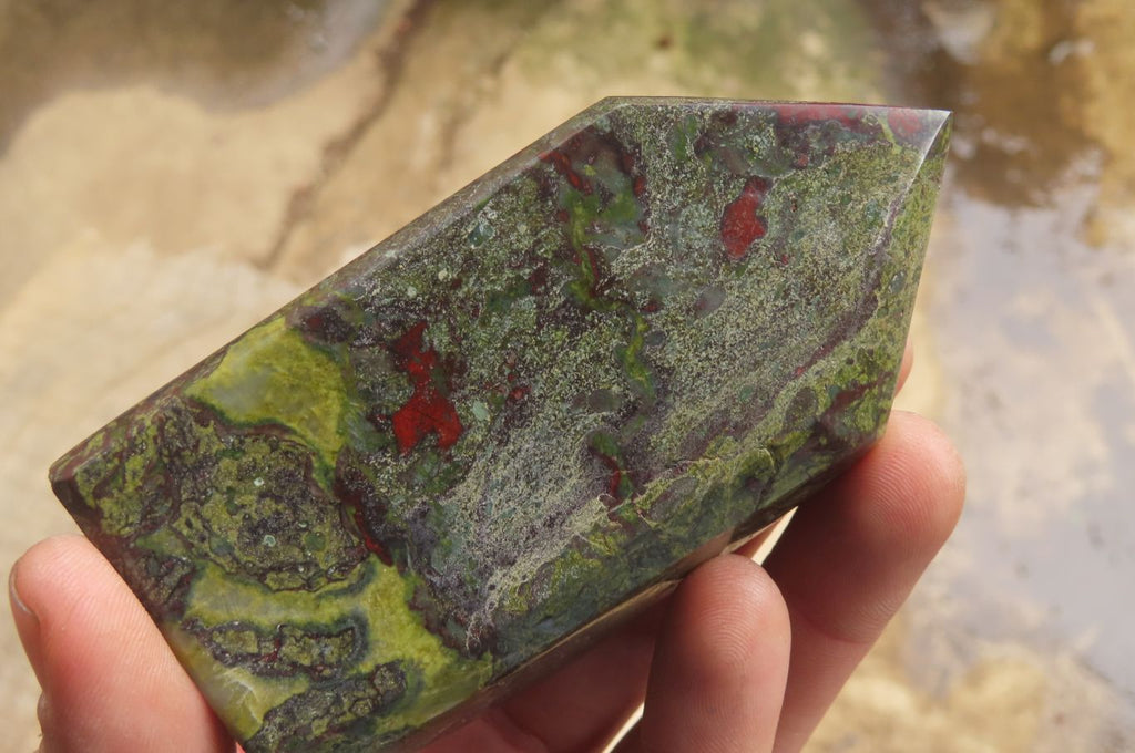 Polished Dragons Blood Stone Points x 4 From Tshipise, South Africa - Toprock Gemstones and Minerals 